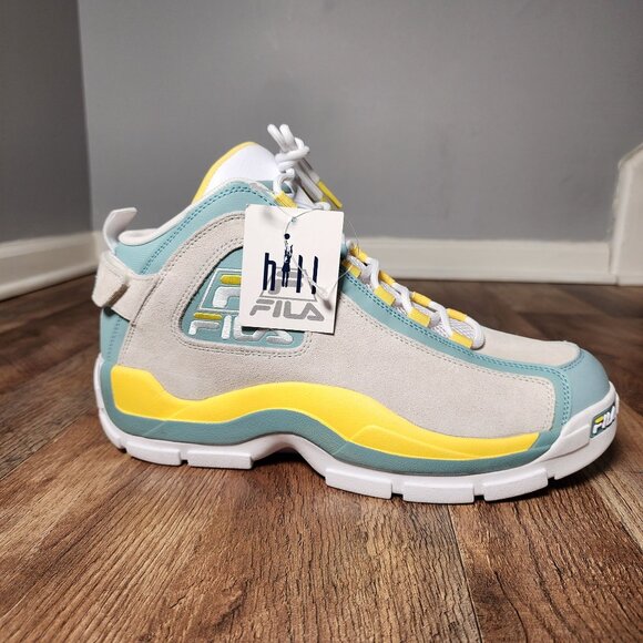 Fila Grant Hill 2 Mens Basketball Shoes Sz 12 White/Egret/Grey 1BM01881-101 New - Picture 3 of 7